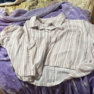 Striped Button-Up Shirt